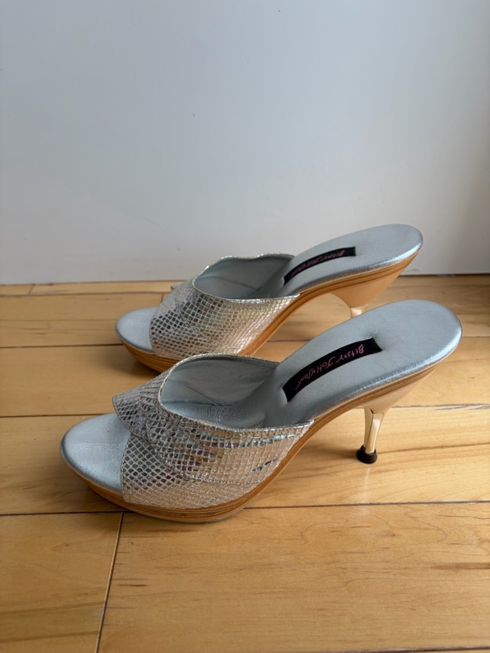 Betsey Johnson Silver Platform Sandals - Picture 7 of 10